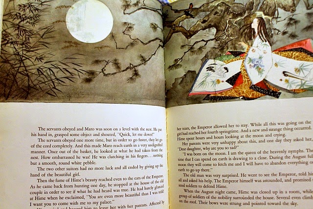 "The Story of Hime" - Japanese Fairy Tales (A Giant Golden Book) translated by Mildred Marmur, illustrated by Benvenuti. Golden Press, 1960.