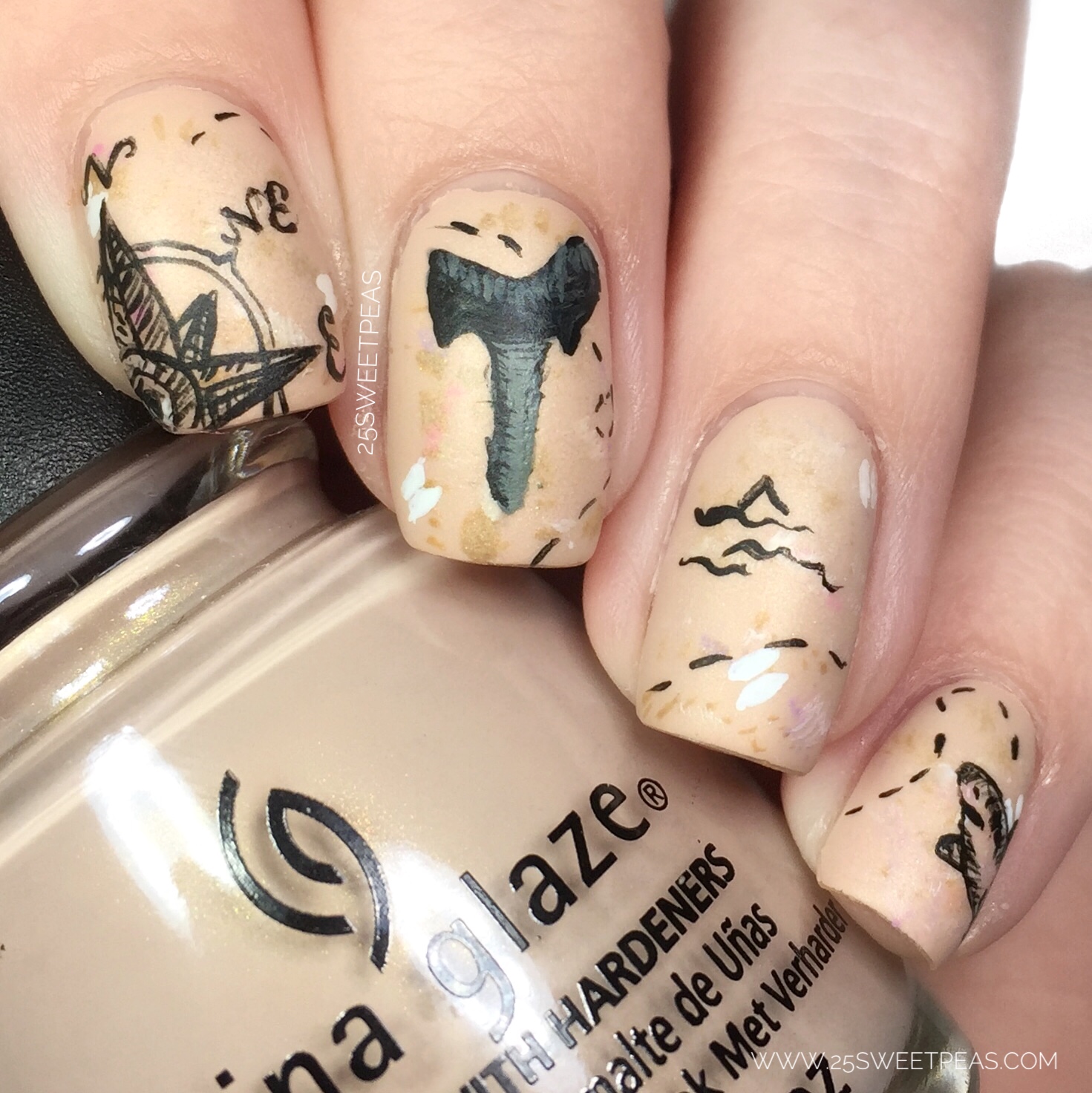 Shark Week Nail Art 25 Sweetpeas All Of Todays Manis Are Actually Inspired By Real Shark Teeth I Found On The Beach Funny Story When We First Moved To This Area Couldn T Find Any
