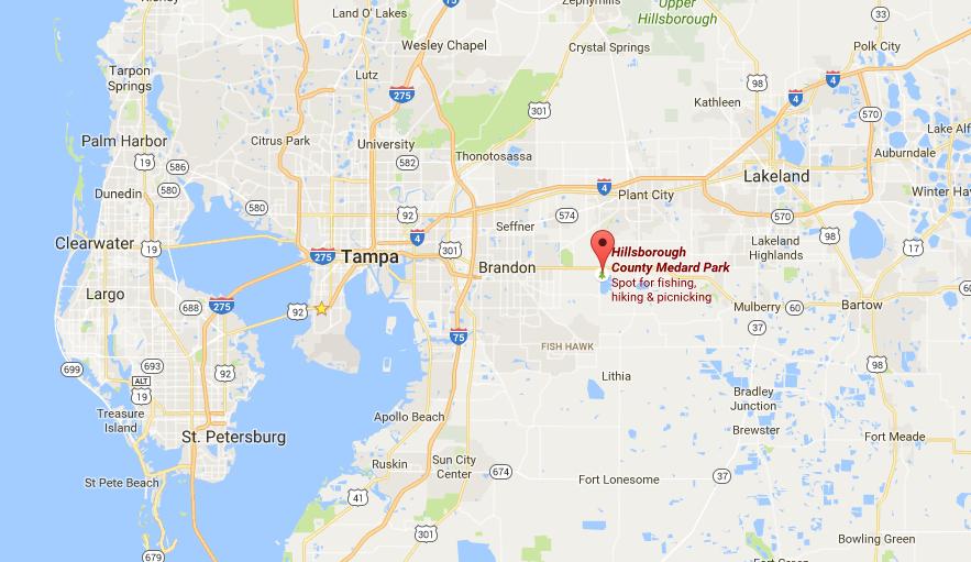 Medard Park Fishing Map Trails And Waterways: Edward Medard Reservoir