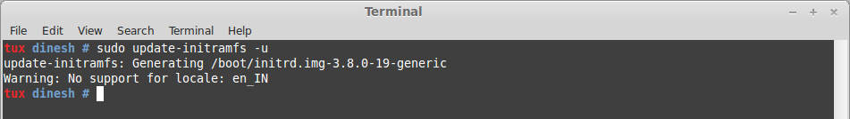 Update initramfs