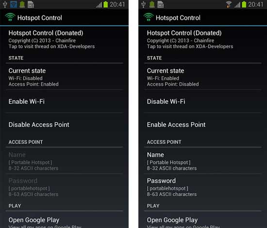 Hotspot Cotrol For Android