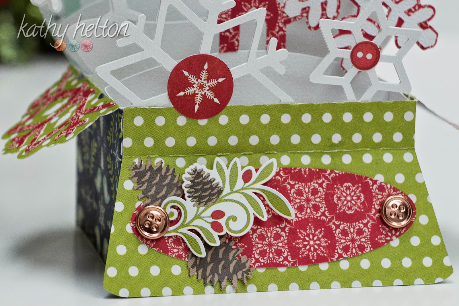 Kathy's "Piece"ful Place Christmas Box Card from SVG Cuts