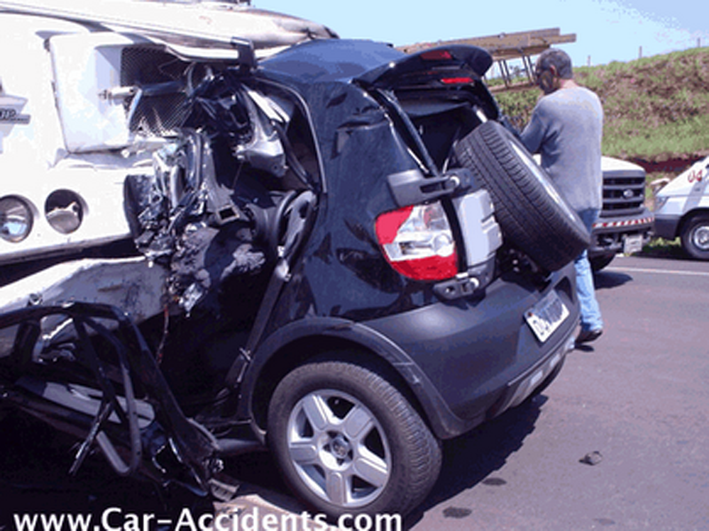 Smart Car Getting Crushed Smart Car Getting Crushed