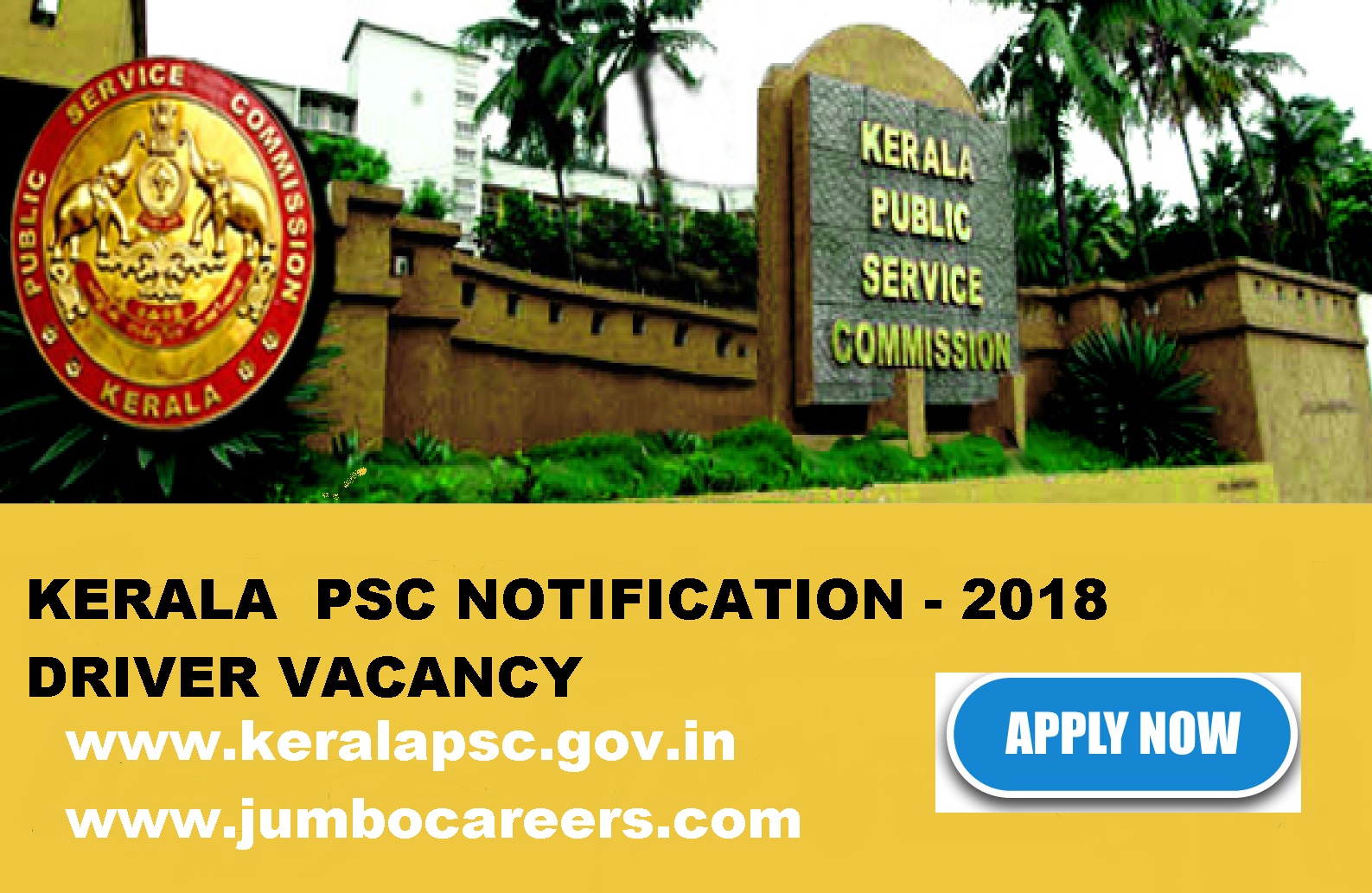 Kerala Government Recruitment PSC Notification for Drivers Vacancy