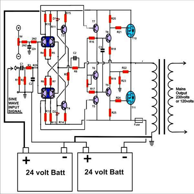 How to Build a100 Watt Pure Sine Wave Inverter Circuit ...
