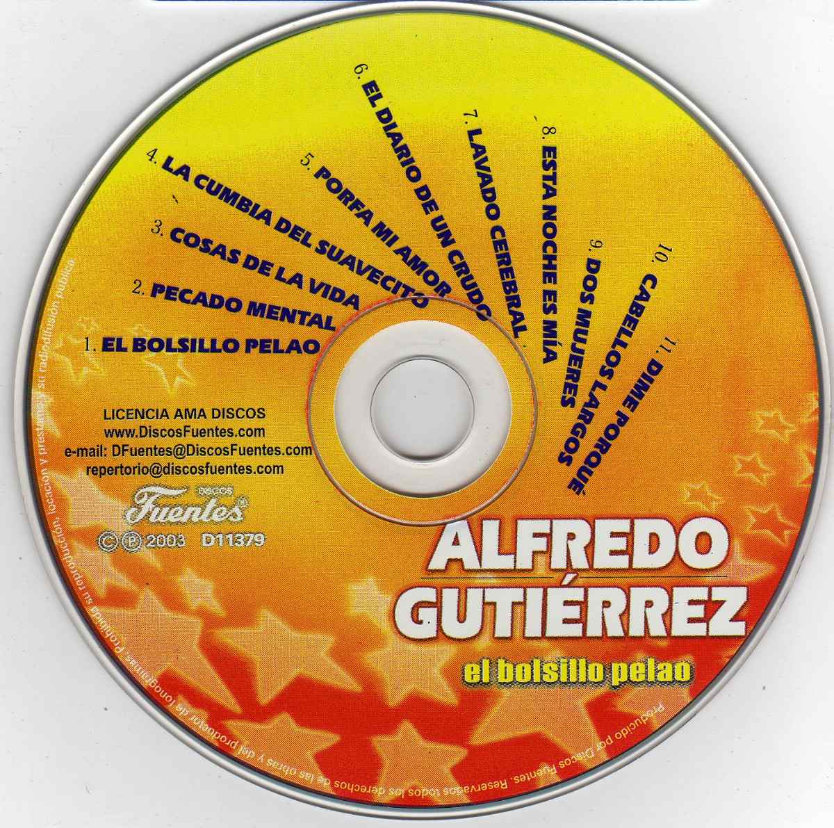ALFREDO GUTIERREZ El Bolsillo Pelao [2003] Caratulas Vallenatas