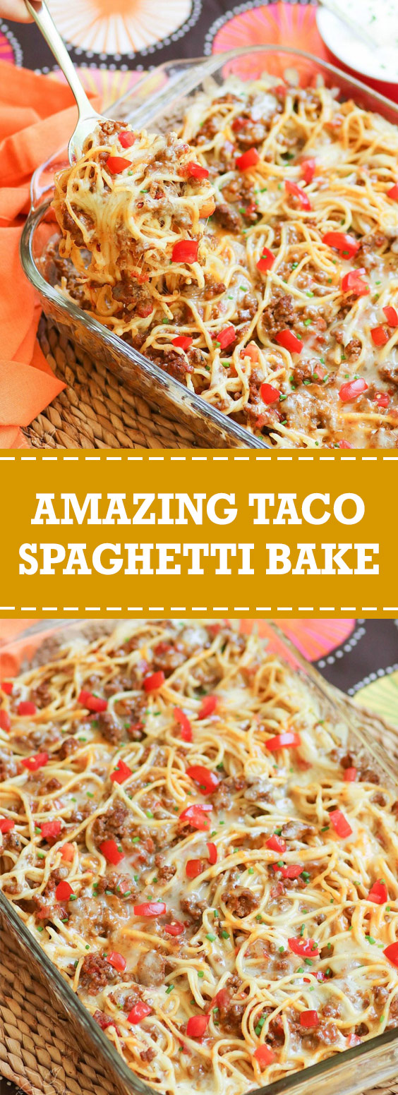 Amazing Taco #Spaghetti Bake - FOOD RECIPES