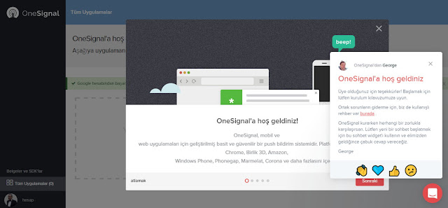 WorPress OneSignal - Ücretsiz Push eklenti Kurulumu