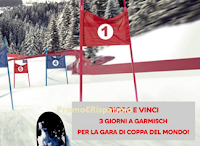 Gioca e vinci 3 giorni a Garmisch per gara Coppa del Mondo di Sci Logo Gioca e vinci 3 giorni a Garmisch per gara Coppa del Mondo di Sci