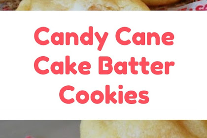 Candy Cane Cake Batter Cookies #christmas #cookies