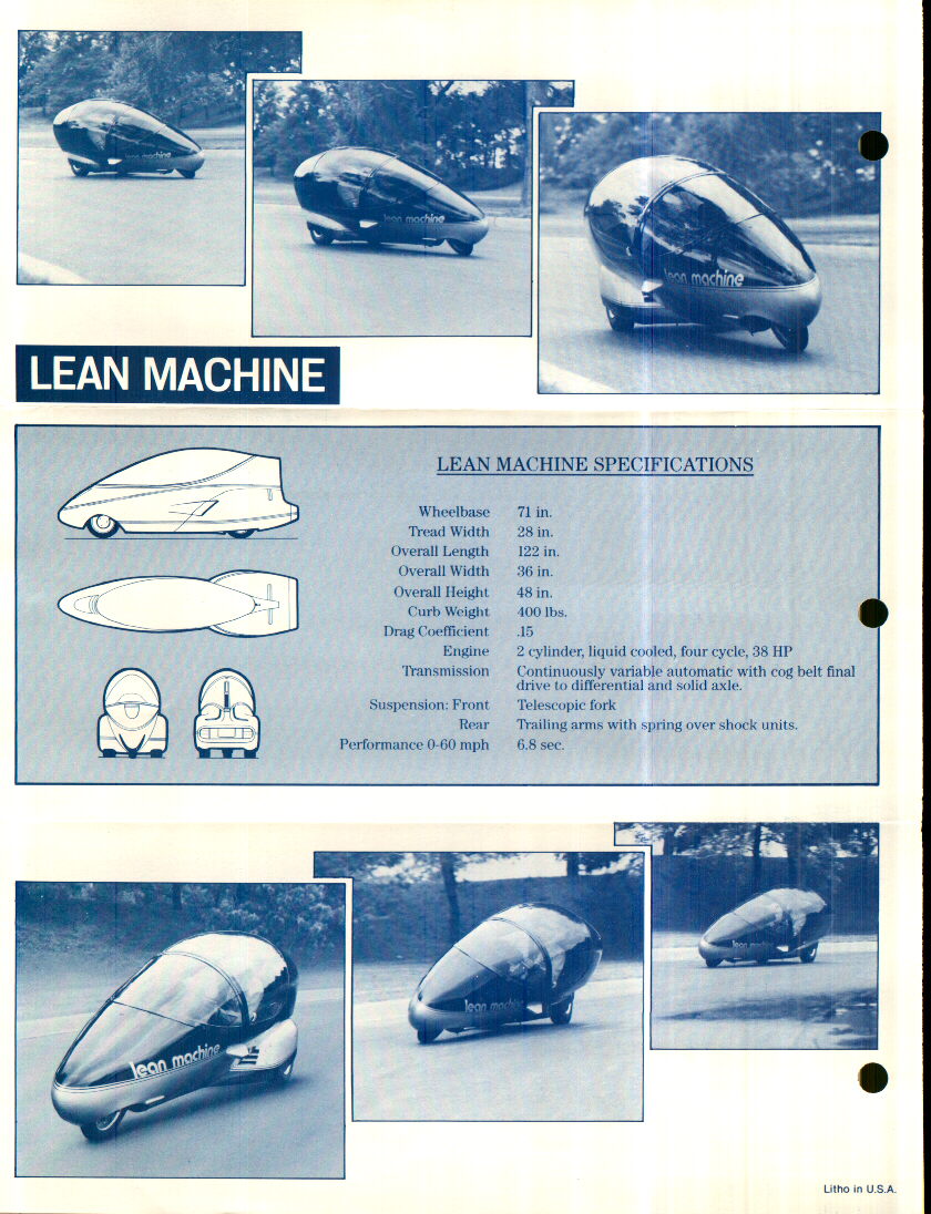 The Left Handed Cyclist Gm Lean Machine Solution To Personal To Be Accurate The Lean Machine Is Only A Semi Leaning Vehicle Motor Module With Its Two Driving Wheels Does Not Penger Pod And