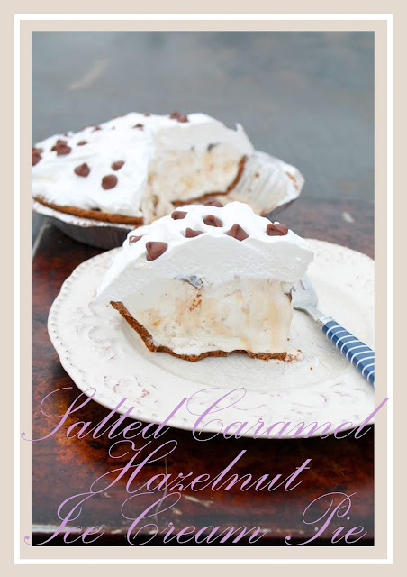 Salted-Caramel-Hazelnut-Ice-cream-Pie-by-Milisa A Simple dessert of Salted Caramel Hazelnut Ice cream Pie