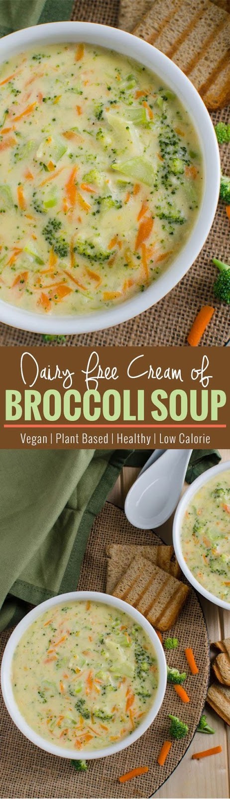This creamy and healthy broccoli soup is prepared using all clean ingredients. It is also dairy free and plant based. Nutritious and delicious soup for light lunch or dinner or as a side. This creamy and healthy broccoli soup is prepared using all clean ingredients. It is also dairy free and plant based. Nutritious and delicious soup for light lunch or dinner or as a side.