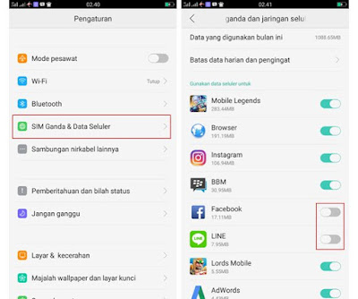 Cara Nonaktifkan Penggunaan Data Aplikasi di Android