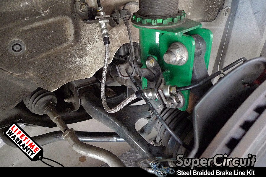SUPERCIRCUIT Steel Braided Brake Lines Honda Civic TypeR Steel