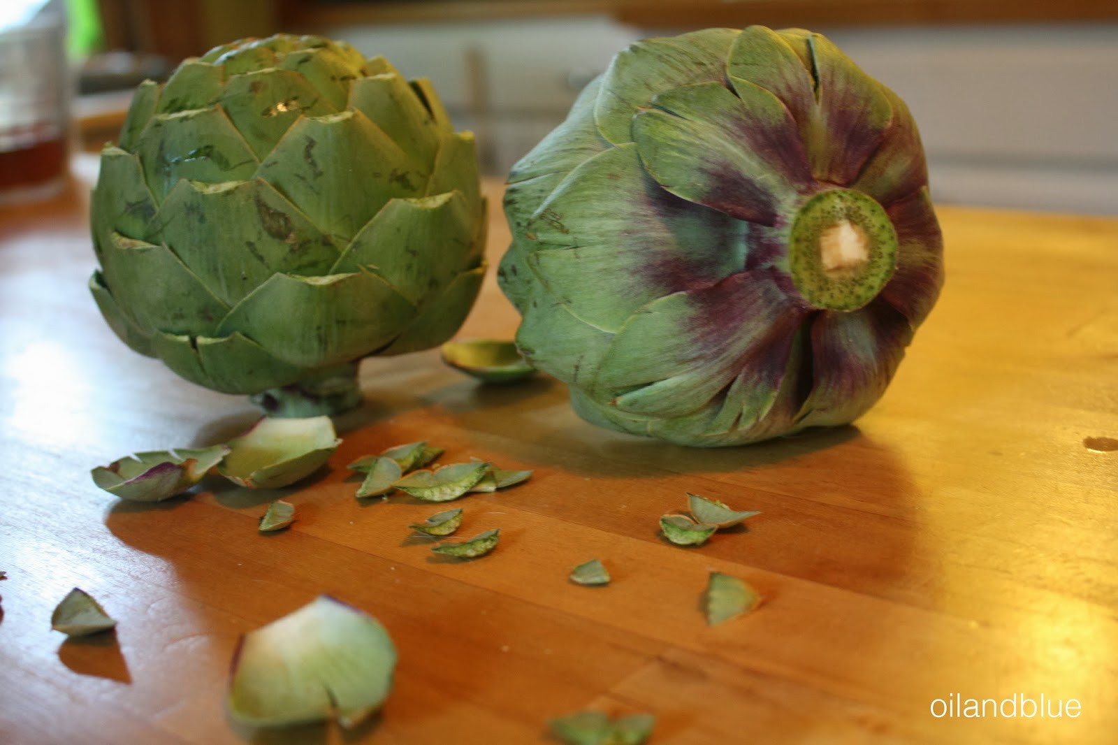 oil and blue THE ART OF ARTICHOKES