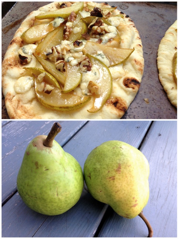 Pear + Blue Cheese + Honey + Walnuts = Flatbread Glory