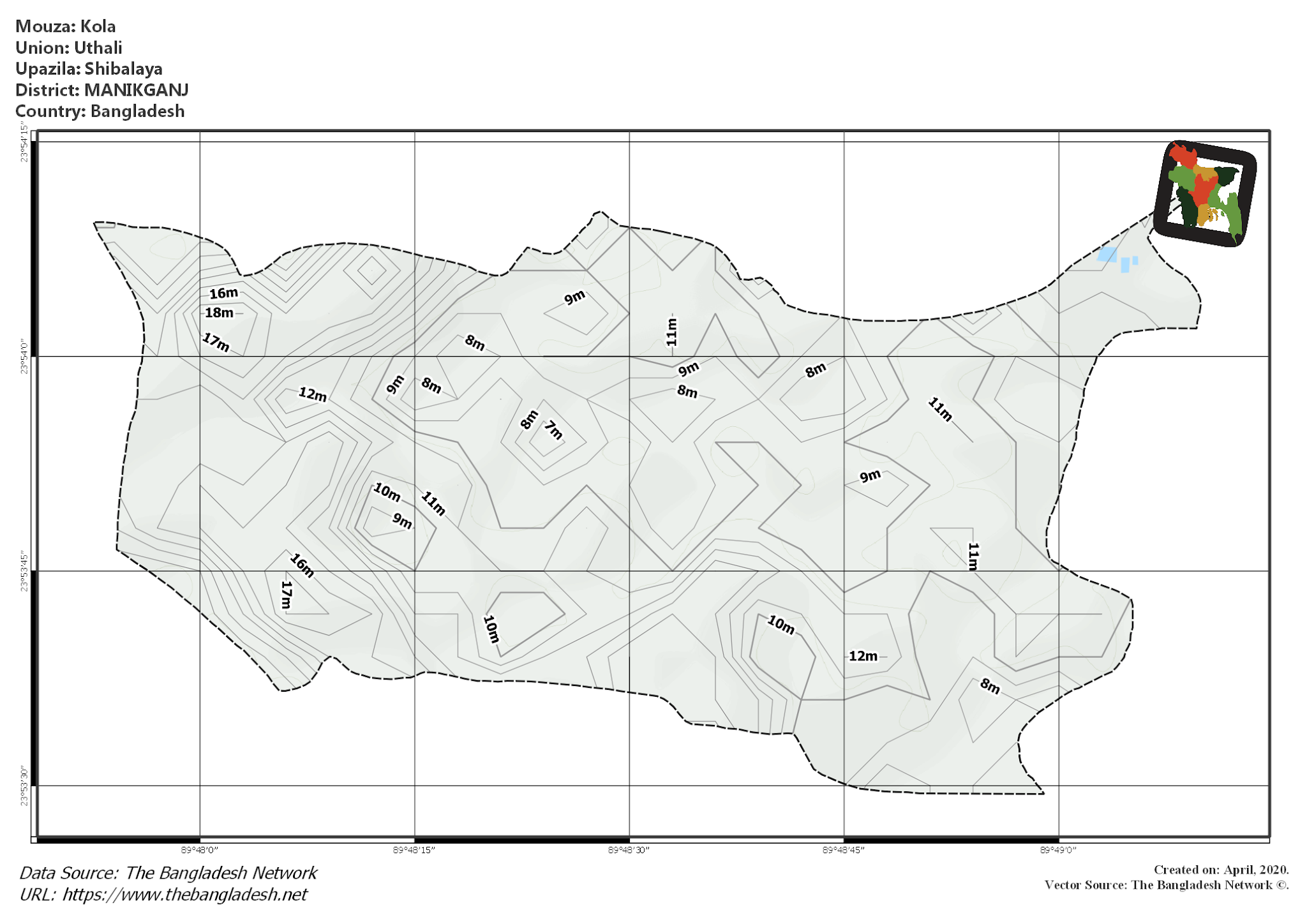 Map of Kola Mouza of Shibalaya Upazila, MANIKGANJ Map of Kola Mouza of Shibalaya Upazila, MANIKGANJ, Bangladesh.