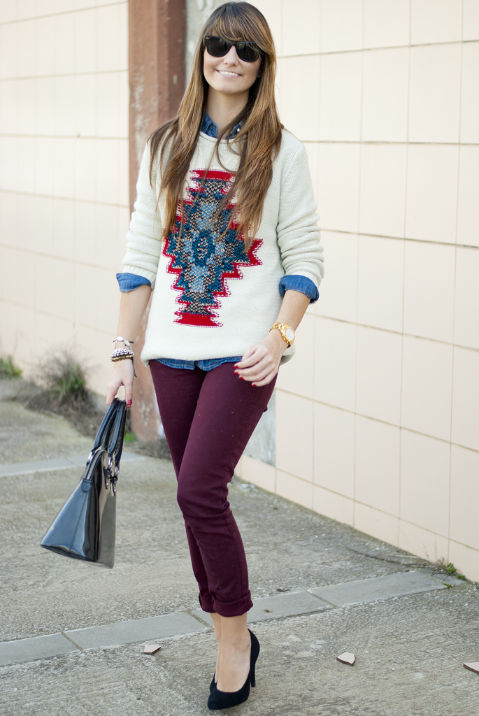 GREAT STYLING: ethnic sweater