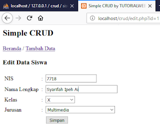 Cara Membuat Web CRUD Data Siswa Sederhana dengan PHP dan MySQL | Suka ...