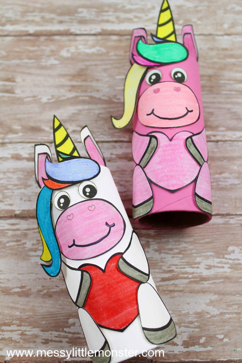 unicorn craft for kids with unicorn template