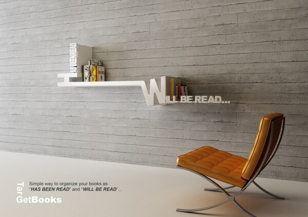 Creative Typographic Bookshelf