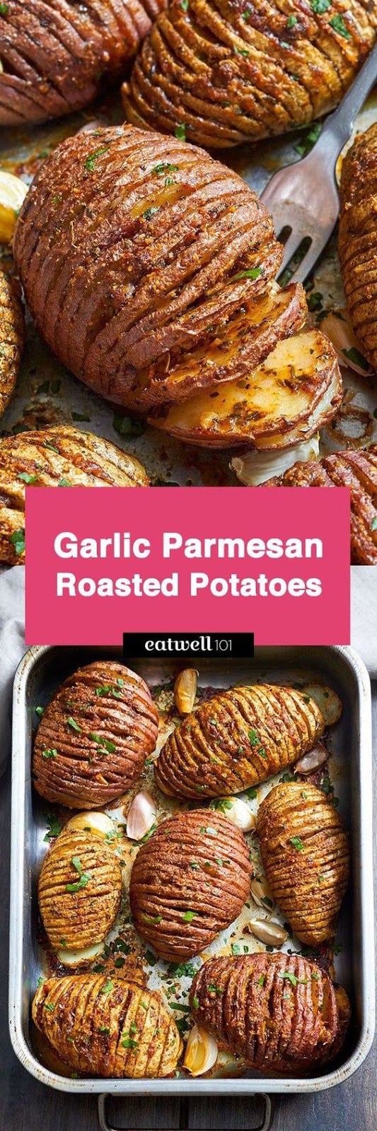 Garlic Parmesan Butter Roasted Potatoes Serving The Best Dishes