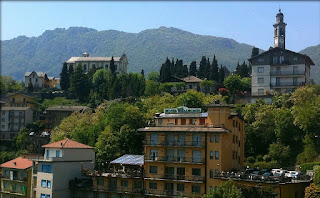 A view over the village of Rota d'Imagna in Lombardy