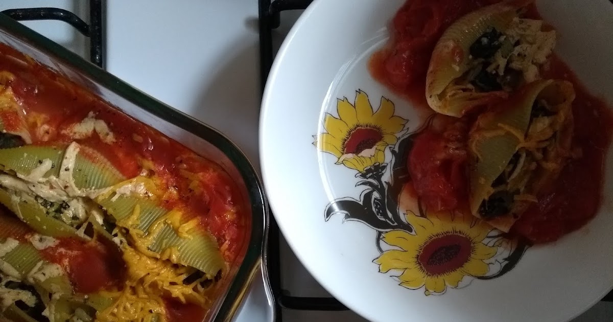 ANNAMAYA KOSA Kale & AlliumStuffed Jumbo Shells (first try at vegan