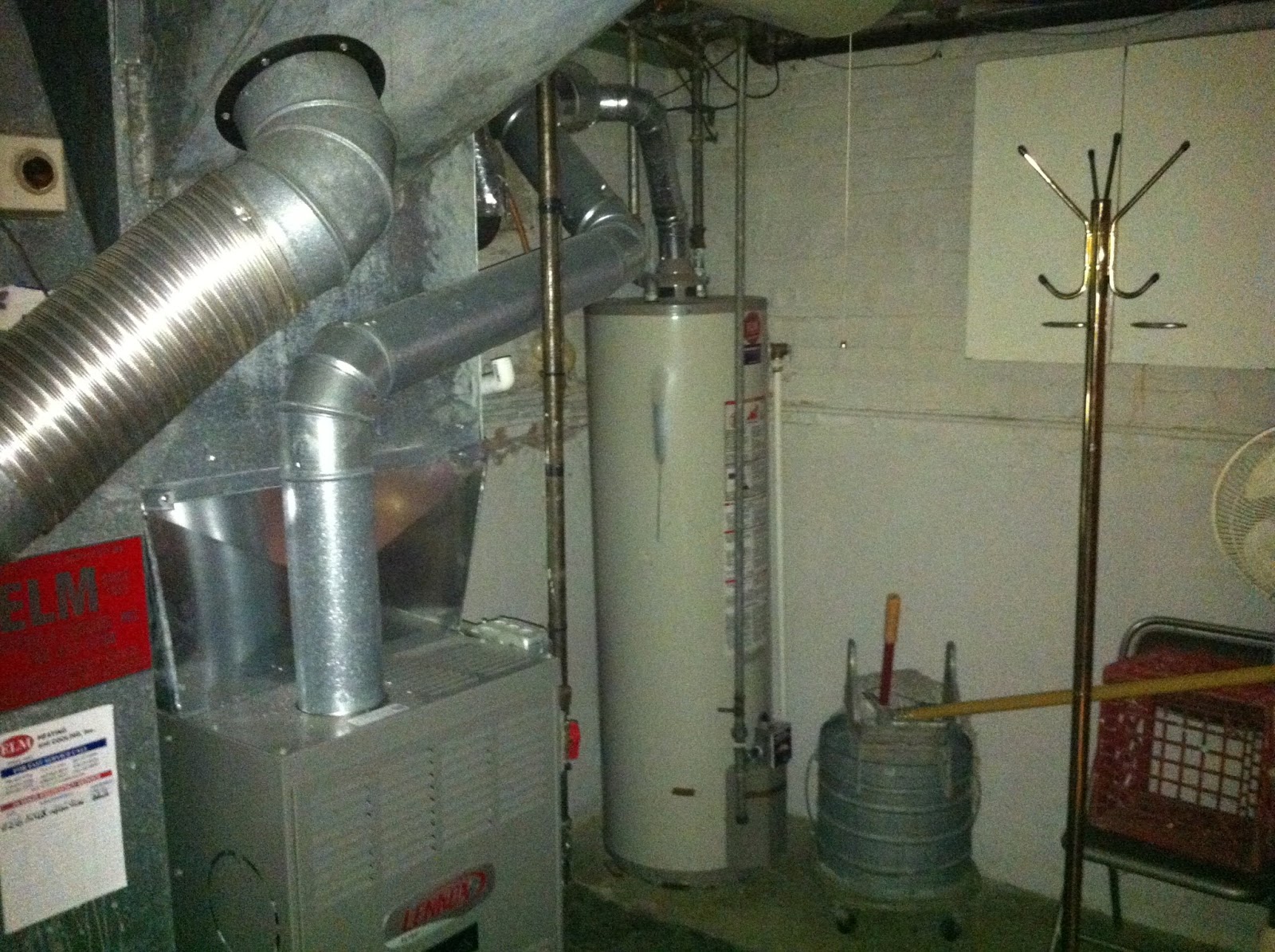 Happiness The Basement The hot water heater broke and floded the