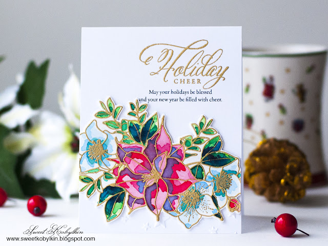 Christmas Rose Bouquet WPlus9 Design - Sweet Kobylkin