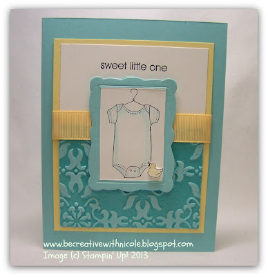 Be Creative with Nicole: Double Embossed Baby Cards