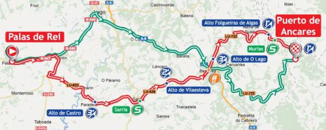 Mapa La Vuelta 2012 Etapa 14