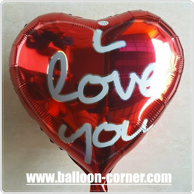 Balon Foil Hati Motif I Love You (NEW DESIGN) Balon Foil Hati Motif I Love You (NEW DESIGN)