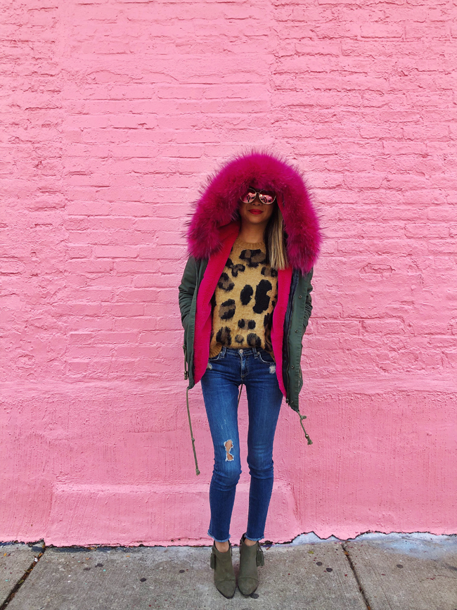 The only coat a fashionista needs, Chicago Blogger, Jennifer Worman, The best coat for winter, Pink Fur Coat