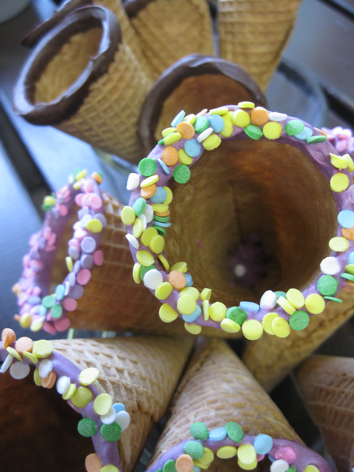 Chocolate Dipped Sugar Cones