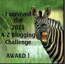 A-Z Blogging Challenge Award