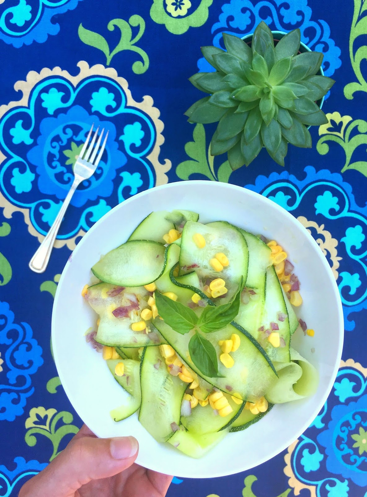 Jac o' lyn Murphy Zucchini Ribbon Salad with Chipotle Lemon Dressing