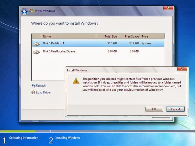 Install files