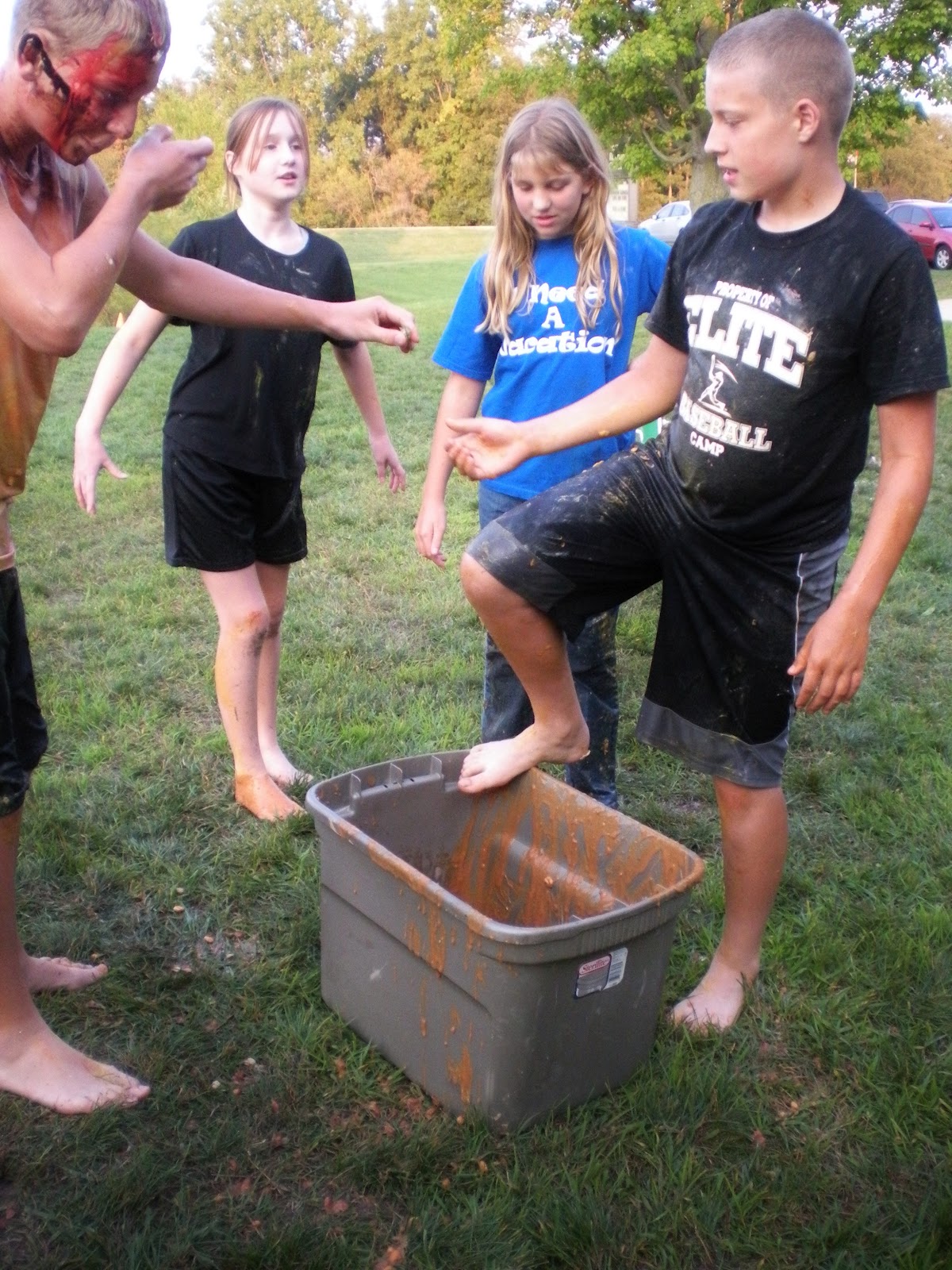 Peace Junior High Youth Group Gross Games Pictures