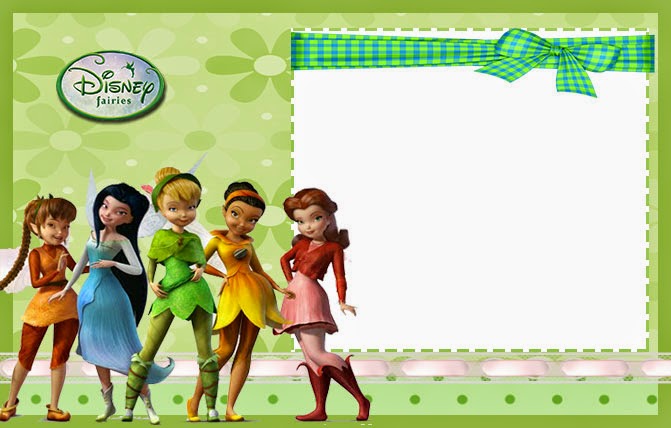 Invitaciones de Tinkerbell para Imprimir Gratis Para hacer invitaciones, tarjetas, marcos de fotos o etiquetas, para imprimir gratis de Tinkerbell.