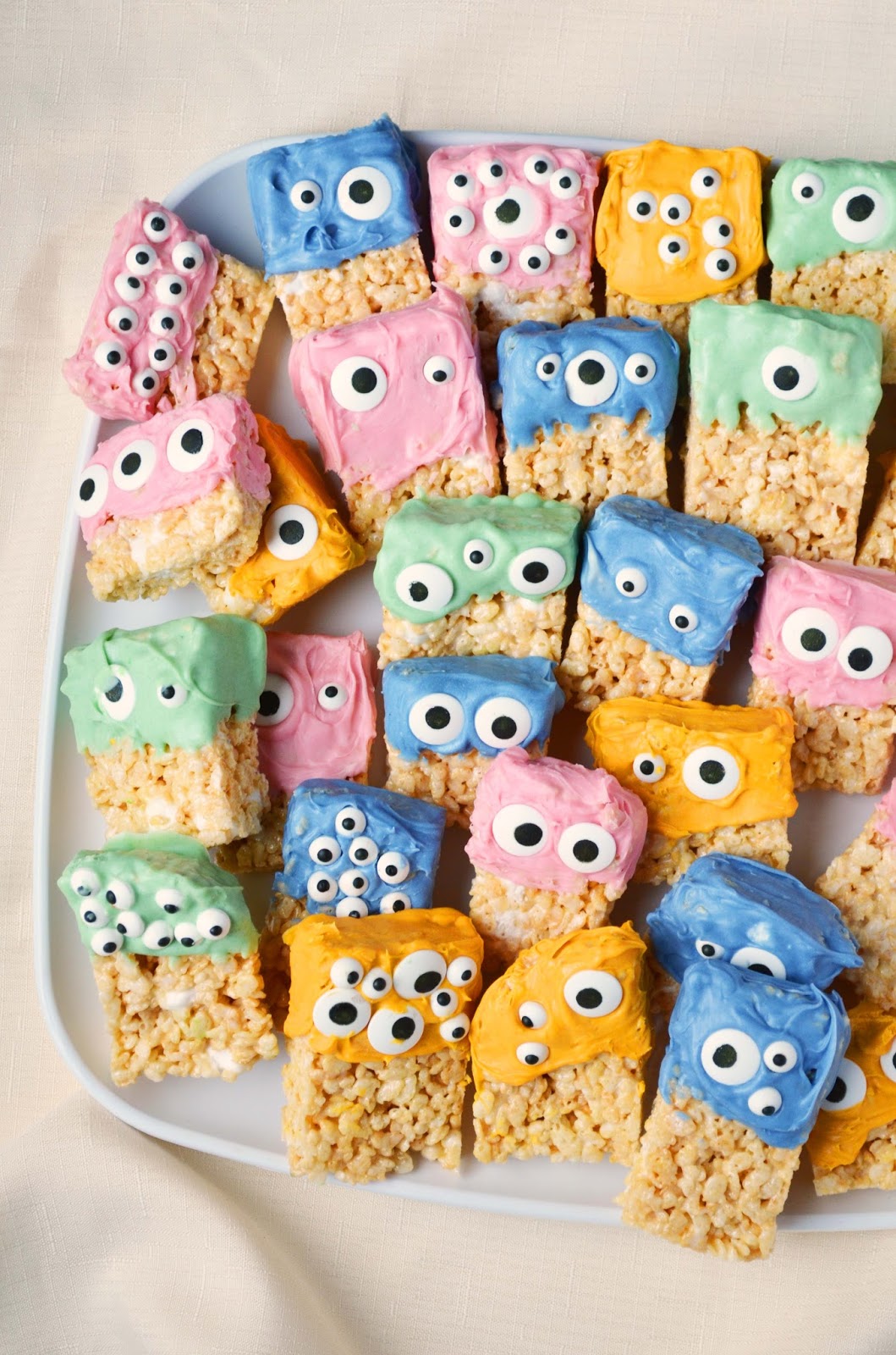 Our Beautiful Mess: Rice Krispie Treat Monsters for Halloween