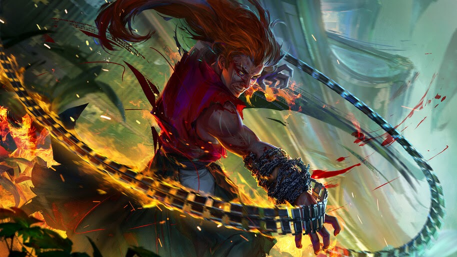 Fantasy, Warrior, Chain, Weapon, 4K, #4.987
