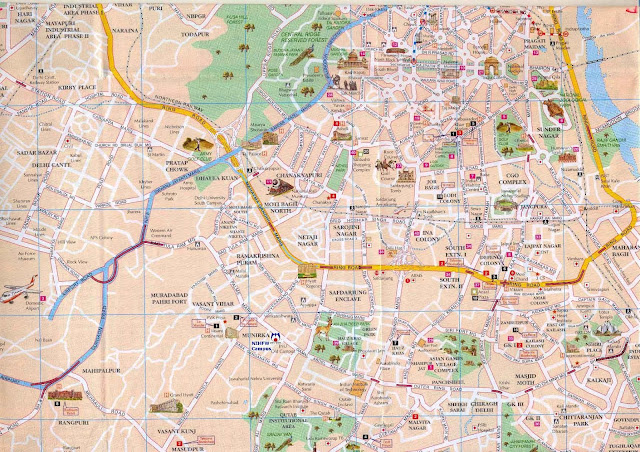 Delhi tourist map