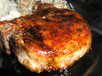 Glazed Pork Chops with Figs and Blue Cheese Recipe | Healthy Pork Recipe