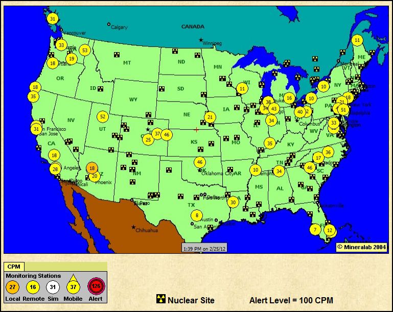 The Cave National Radiation Map, depicting
