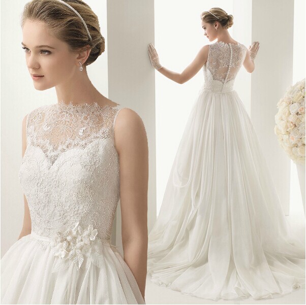 Vestido de novia romántico