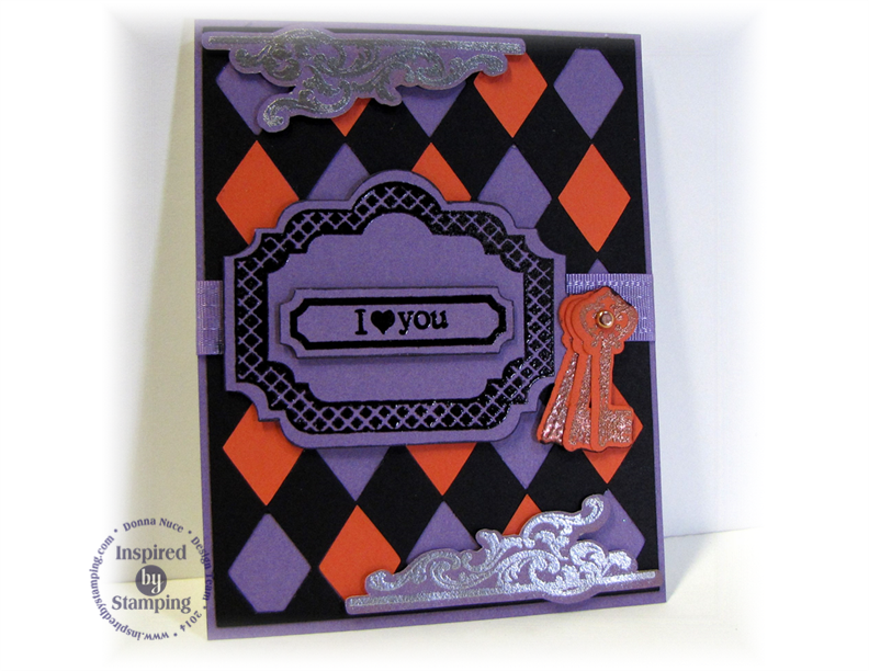 Inspired by Stamping, Crafty Colonel, French Country, Teeny Tiny Greetings, Diamond Cover Plate Cut File, Love Card