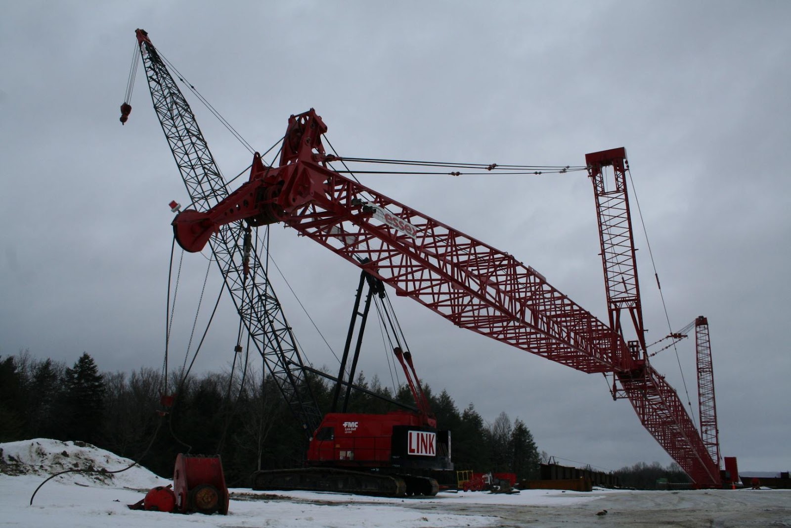Industrial History Cranes with a Luffer Jib