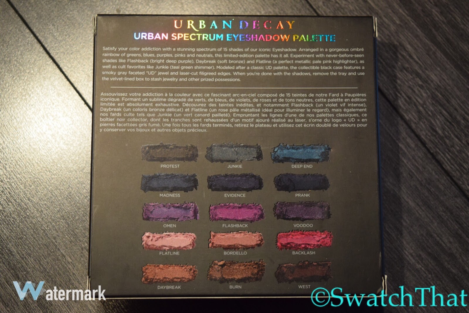 Swatch That Urban Decay Urban Spectrum Eyeshadow Palette Sephora
